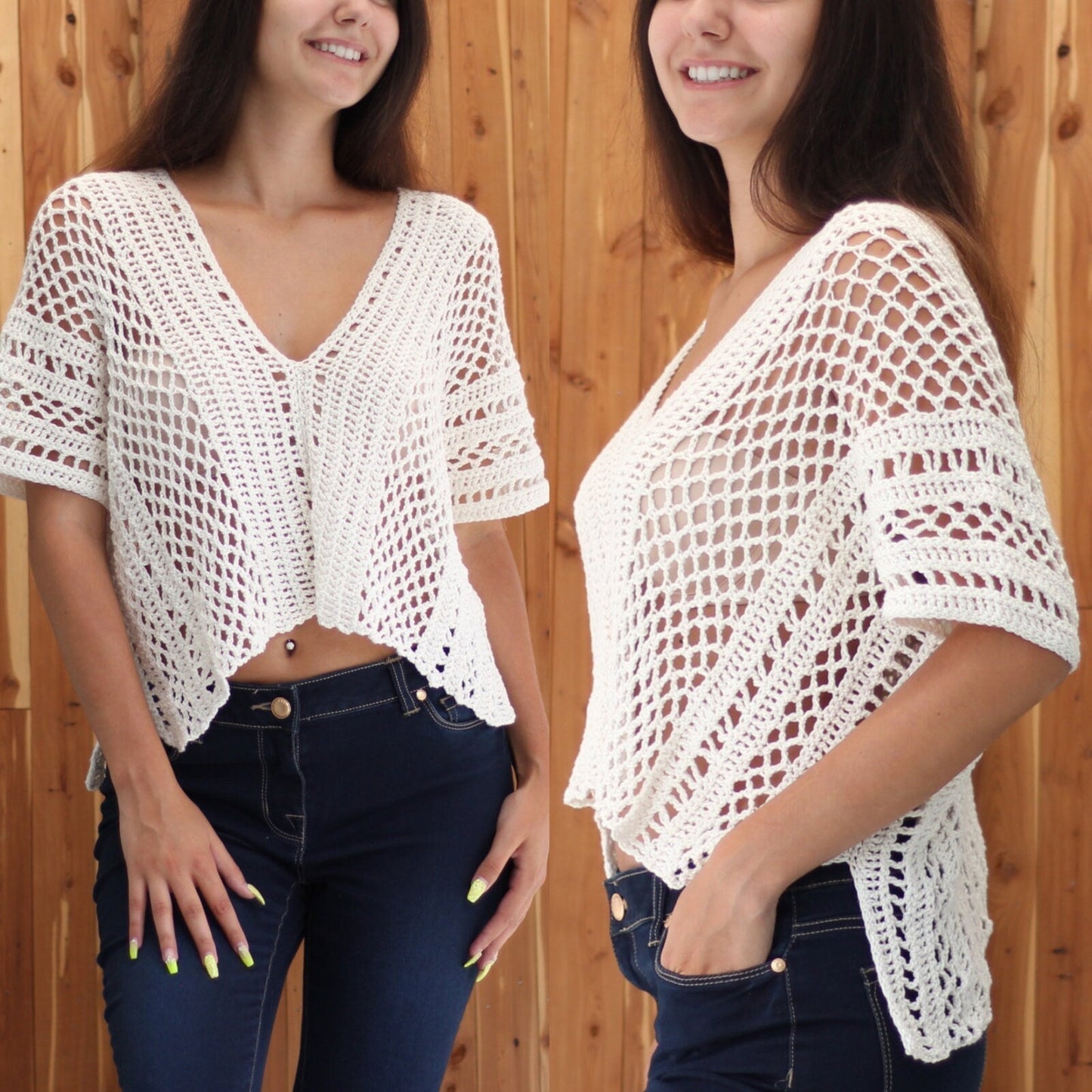 LUCIA Boho Top Crochet Pattern | Festival-Ready Summer Basic | PDF (XS–2XL) - Hakel Liebe