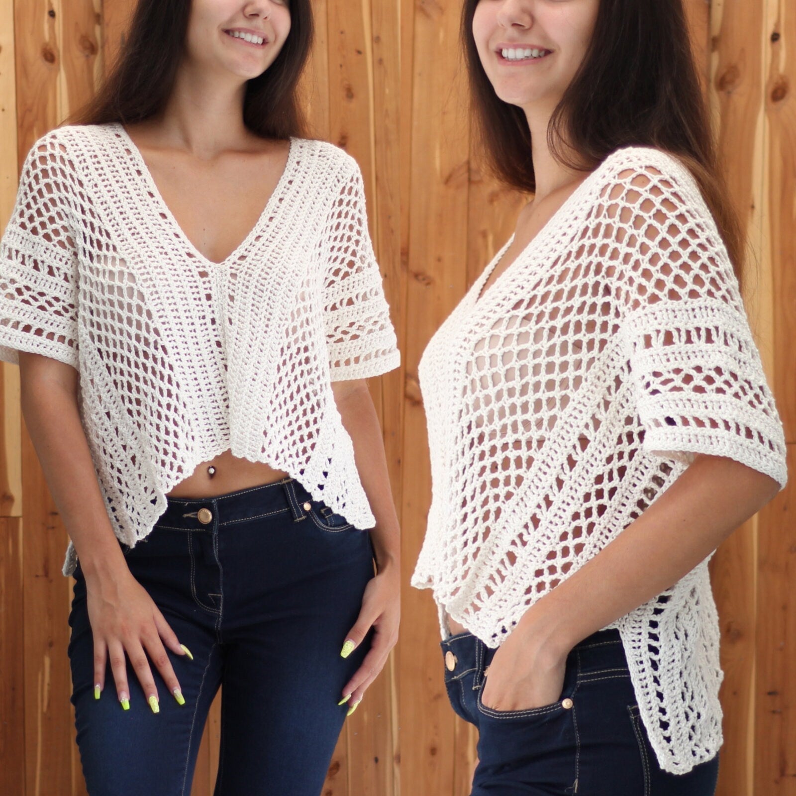LUCIA Boho Top Crochet Pattern | Festival-Ready Summer Basic | PDF (XS–2XL) - Hakel Liebe