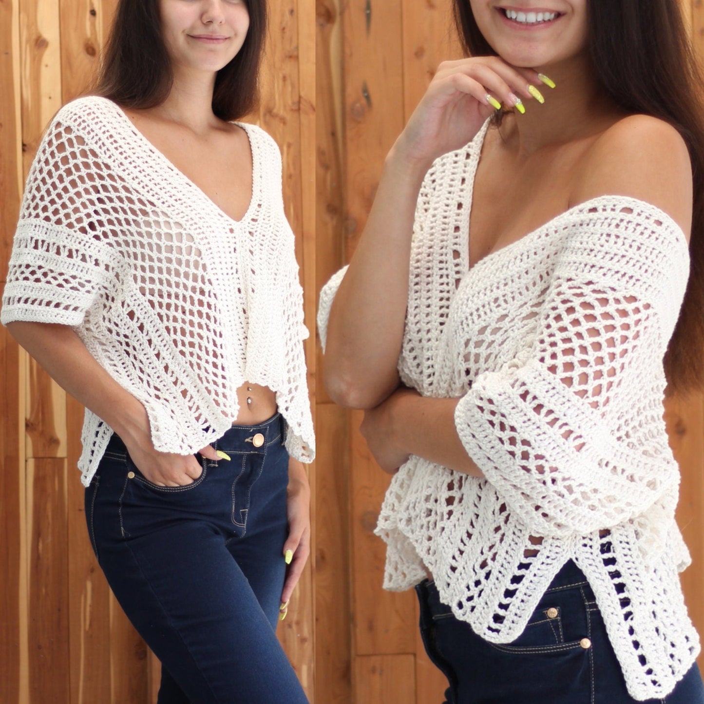 LUCIA Boho Top Crochet Pattern | Festival-Ready Summer Basic | PDF (XS–2XL) - Hakel Liebe