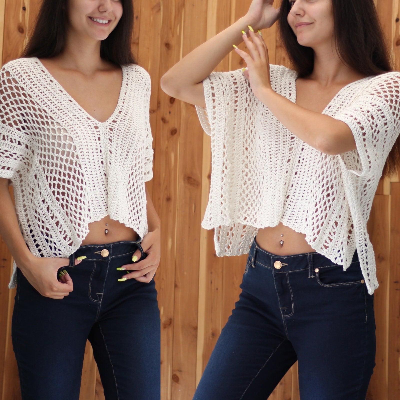LUCIA Boho Top Crochet Pattern | Festival-Ready Summer Basic | PDF (XS–2XL) - Hakel Liebe