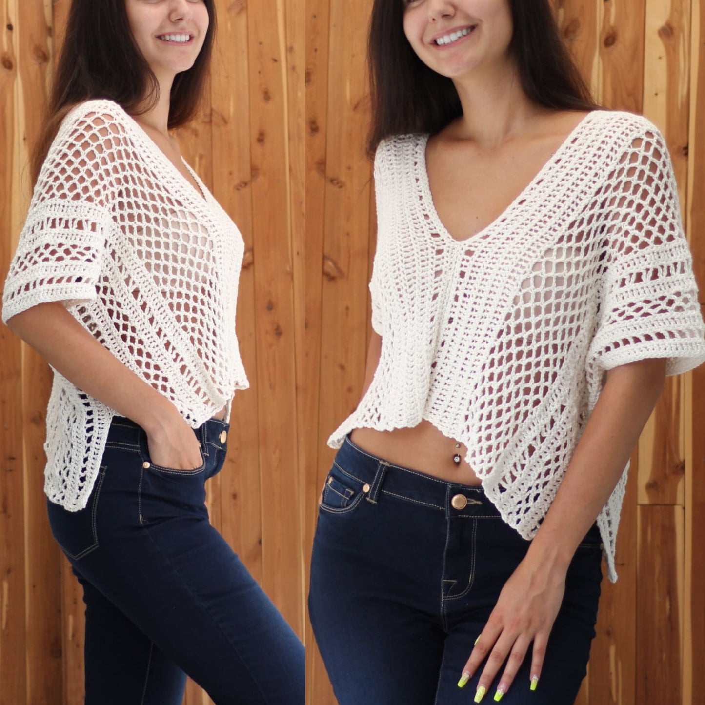 LUCIA Boho Top Crochet Pattern | Festival-Ready Summer Basic | PDF (XS–2XL) - Hakel Liebe