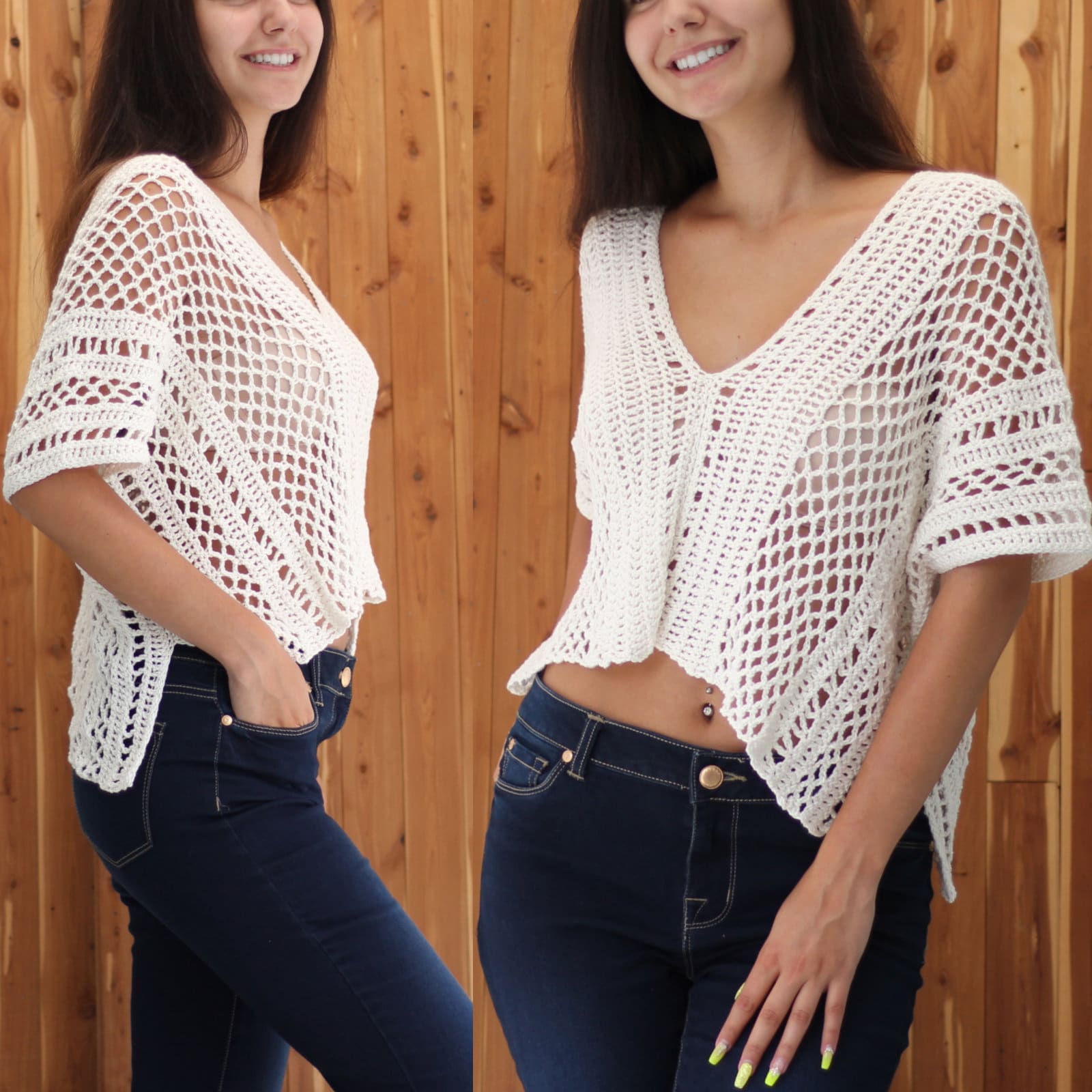 LUCIA Boho Top Crochet Pattern | Festival-Ready Summer Basic | PDF (XS–2XL) - Hakel Liebe