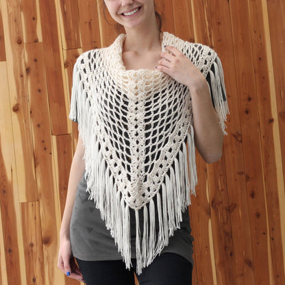 MEDA Triangle Shawl Crochet Pattern | Boho Fringe Wrap, 2 Stitches Only | PDF - Hakel Liebe