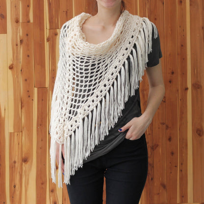 MEDA Triangle Shawl Crochet Pattern | Boho Fringe Wrap, 2 Stitches Only | PDF - Hakel Liebe