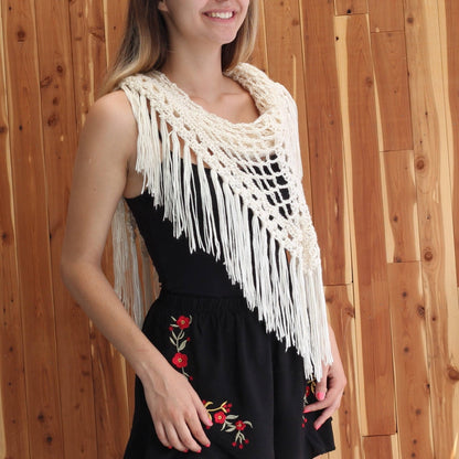 MEDA Triangle Shawl Crochet Pattern | Boho Fringe Wrap, 2 Stitches Only | PDF - Hakel Liebe