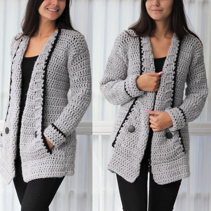 MIA Cardigan Crochet Pattern | Clean-Line Family Cardigan 7Y–3XL | PDF - Hakel Liebe