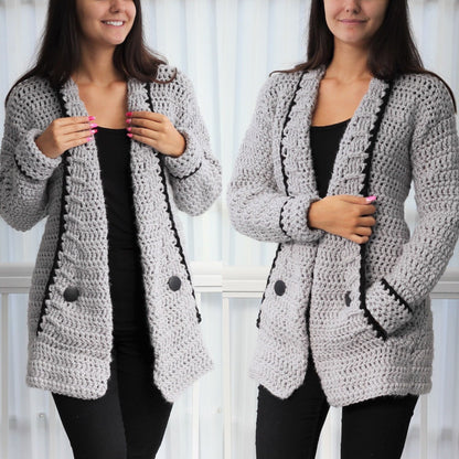 MIA Cardigan Crochet Pattern | Clean-Line Family Cardigan 7Y–3XL | PDF - Hakel Liebe