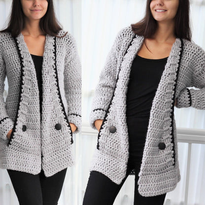 MIA Cardigan Crochet Pattern | Clean-Line Family Cardigan 7Y–3XL | PDF - Hakel Liebe