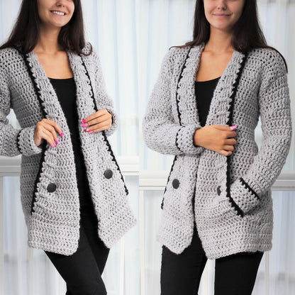 MIA Cardigan Crochet Pattern | Clean-Line Family Cardigan 7Y–3XL | PDF - Hakel Liebe