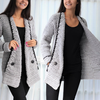MIA Cardigan Crochet Pattern | Clean-Line Family Cardigan 7Y–3XL | PDF - Hakel Liebe