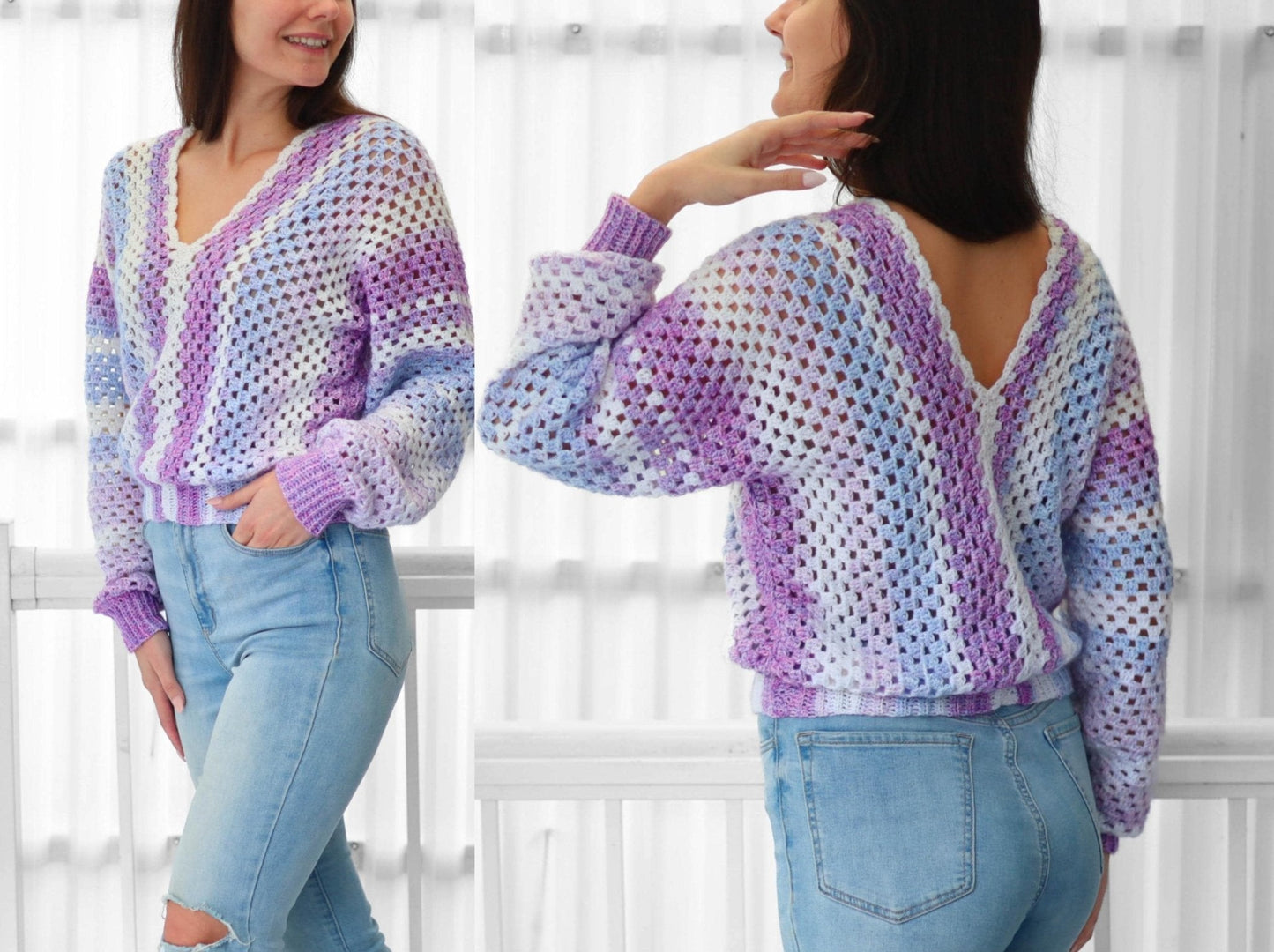MILLIE Granny Sweater Crochet Pattern | Classic Stitch, Modern Cut | PDF (XS–3XL) - Hakel Liebe