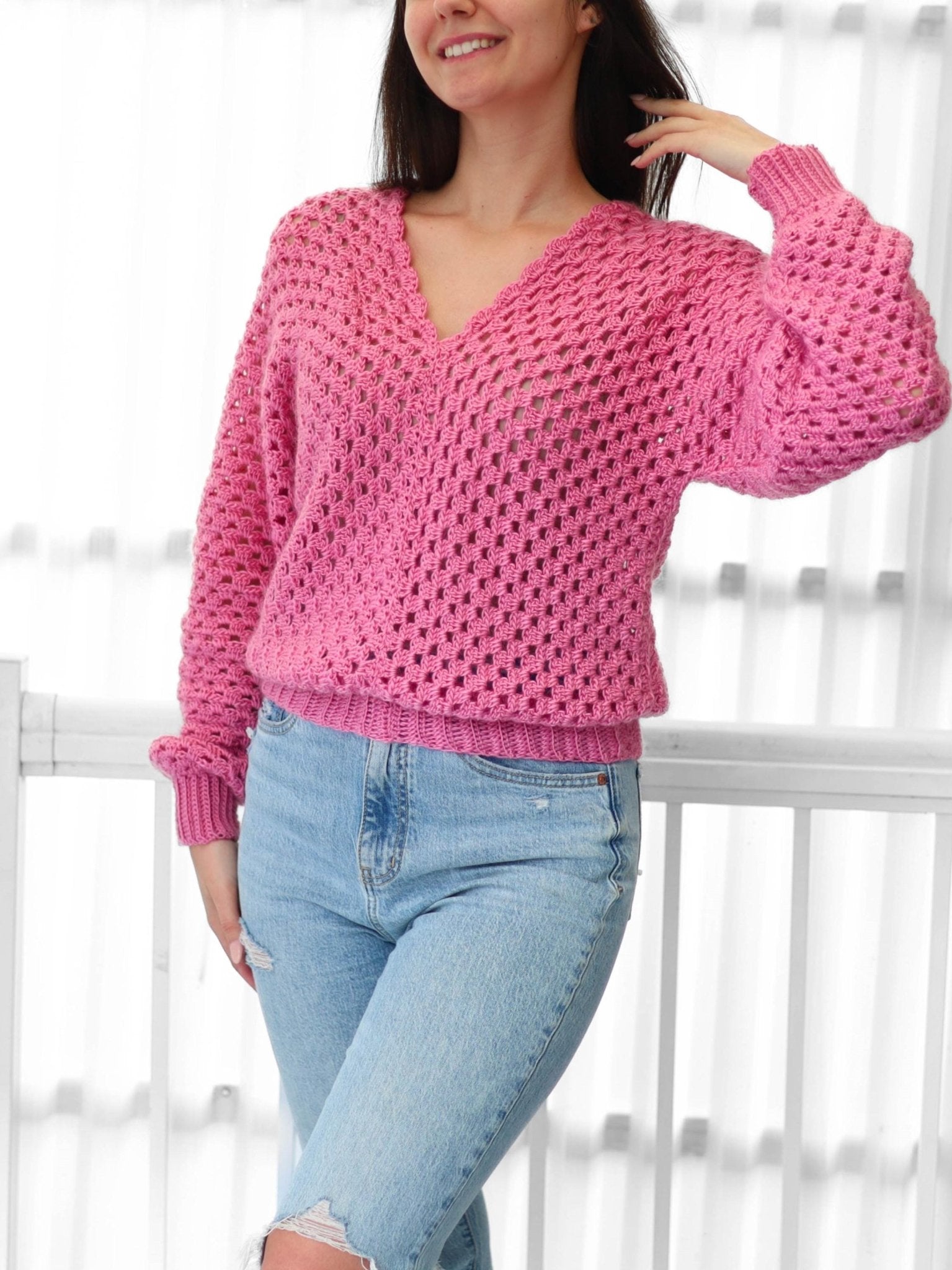 MILLIE Granny Sweater Crochet Pattern | Classic Stitch, Modern Cut | PDF (XS–3XL) - Hakel Liebe