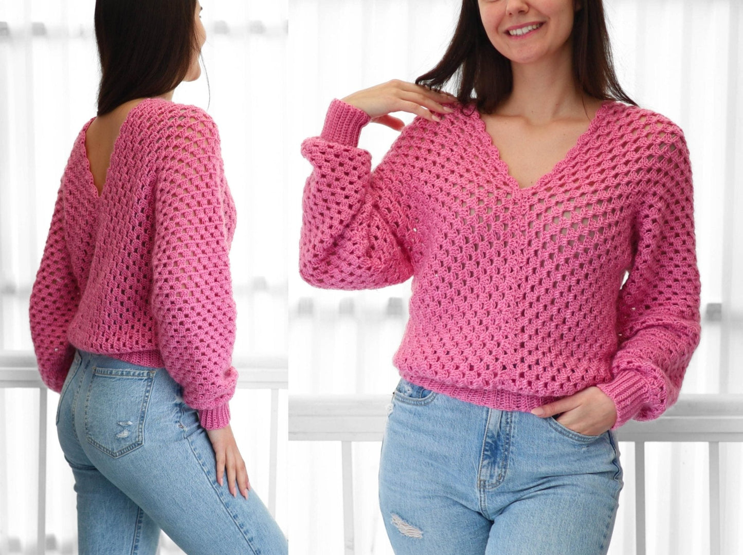 MILLIE Granny Sweater Crochet Pattern | Classic Stitch, Modern Cut | PDF (XS–3XL) - Hakel Liebe