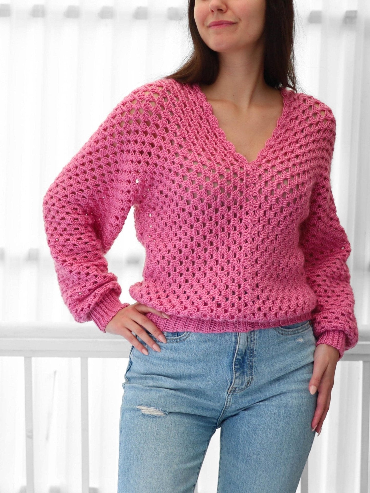 MILLIE Granny Sweater Crochet Pattern | Classic Stitch, Modern Cut | PDF (XS–3XL) - Hakel Liebe