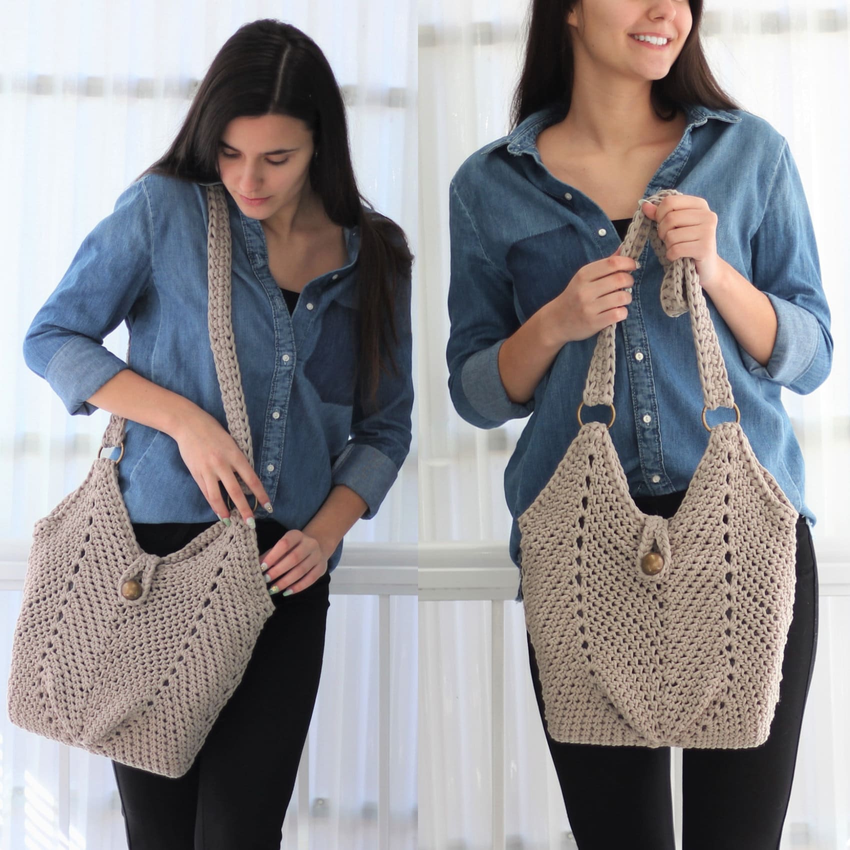 MONACO Handbag Crochet Pattern | Textured Bag with 70 Photo Steps | PDF - Hakel Liebe