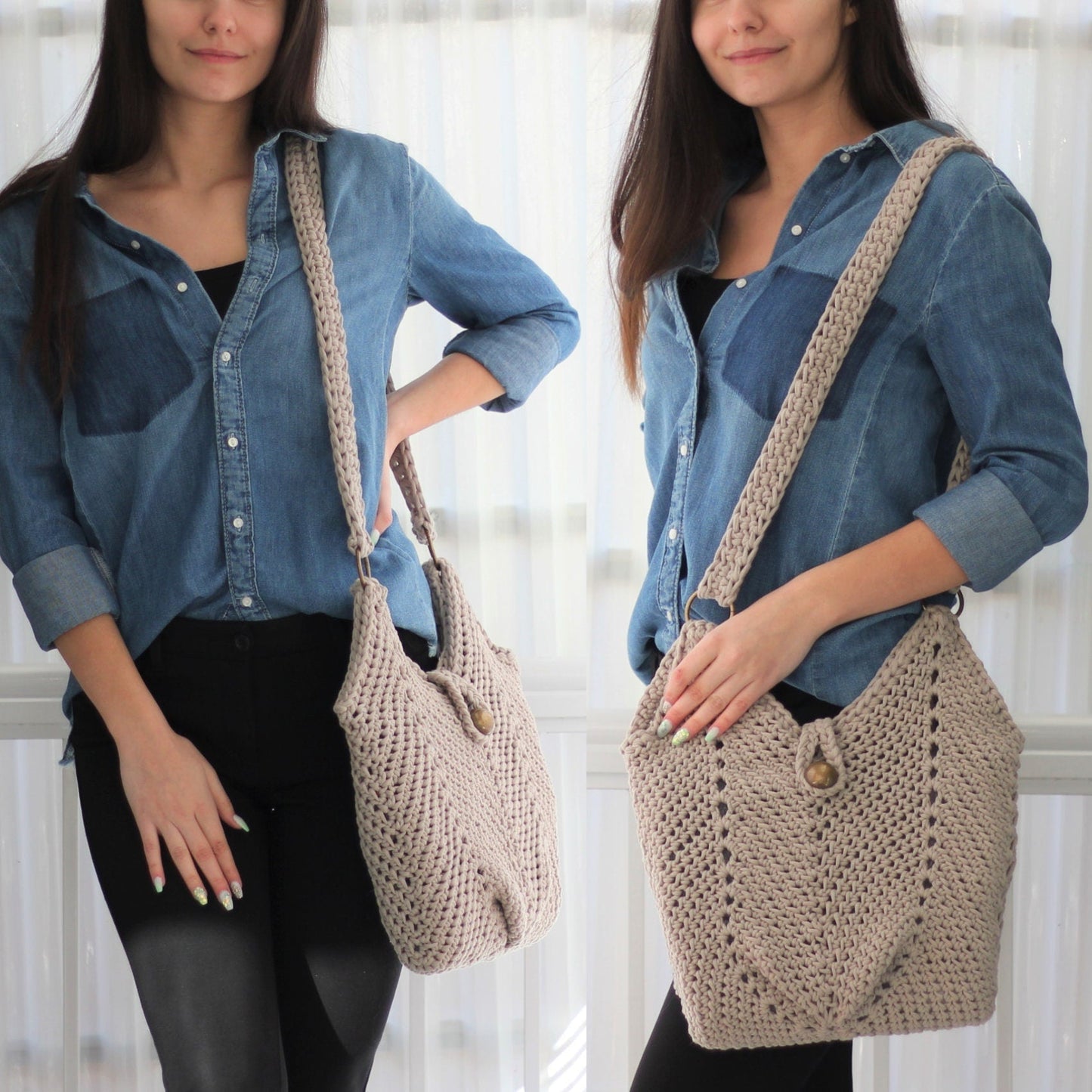 MONACO Handbag Crochet Pattern | Textured Bag with 70 Photo Steps | PDF - Hakel Liebe