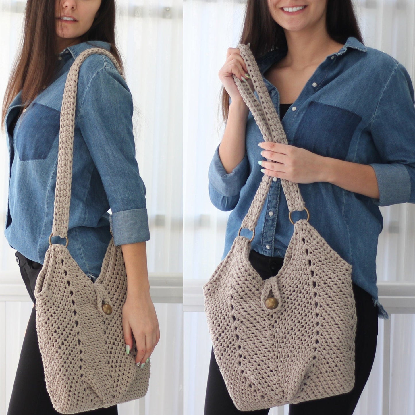 MONACO Handbag Crochet Pattern | Textured Bag with 70 Photo Steps | PDF - Hakel Liebe