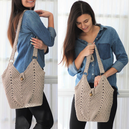 MONACO Handbag Crochet Pattern | Textured Bag with 70 Photo Steps | PDF - Hakel Liebe