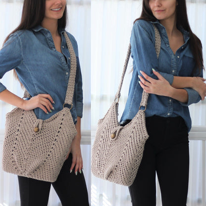 MONACO Handbag Crochet Pattern | Textured Bag with 70 Photo Steps | PDF - Hakel Liebe