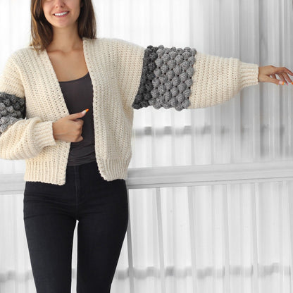 NAOMI Bobble Cardigan Crochet Pattern | Playful Texture, Relaxed Fit | PDF (XS–3XL) - Hakel Liebe