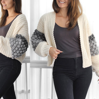 NAOMI Bobble Cardigan Crochet Pattern | Playful Texture, Relaxed Fit | PDF (XS–3XL) - Hakel Liebe