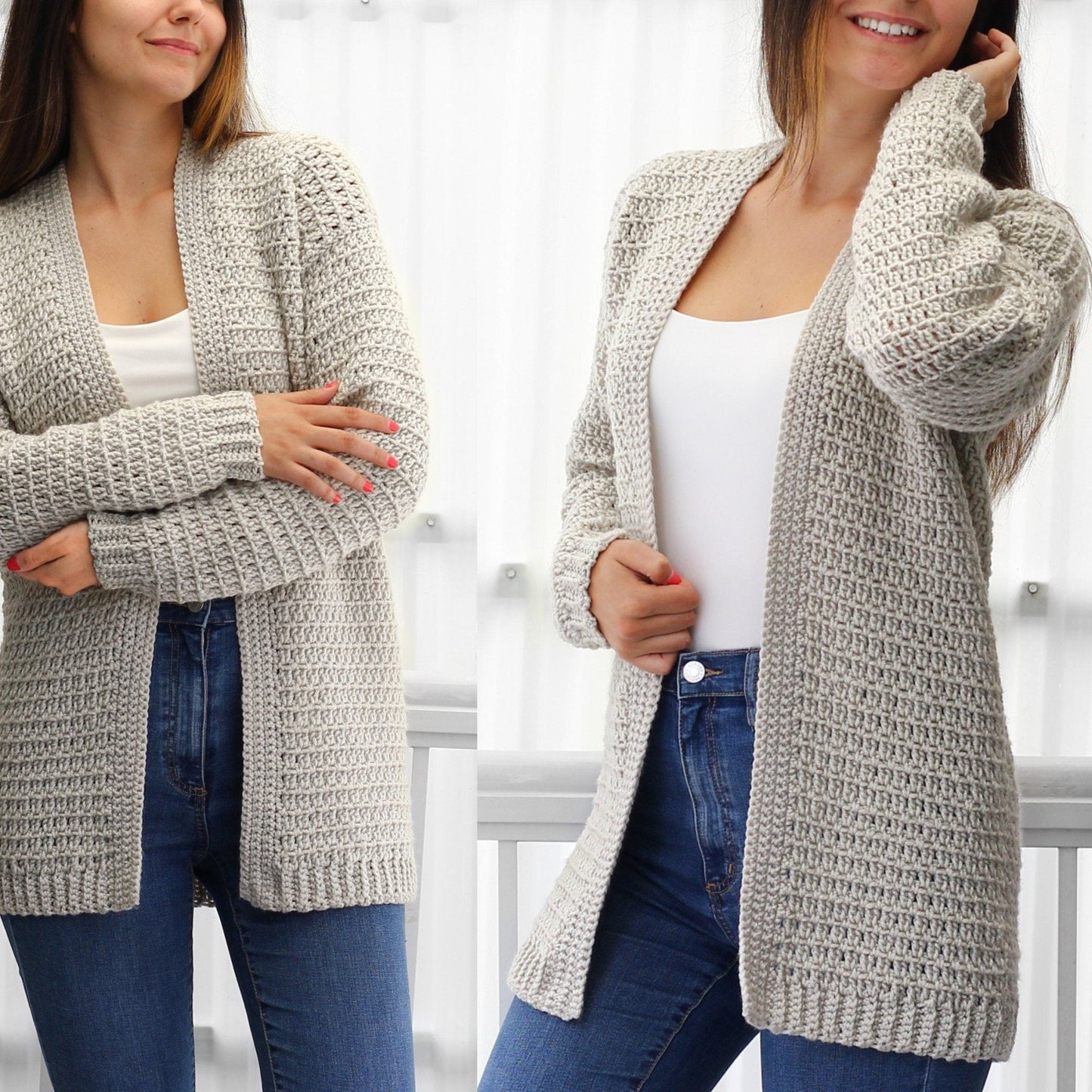 OLIVIA Cardigan Crochet Pattern | Relaxed Everyday Essential | PDF (XS–3XL) - Hakel Liebe