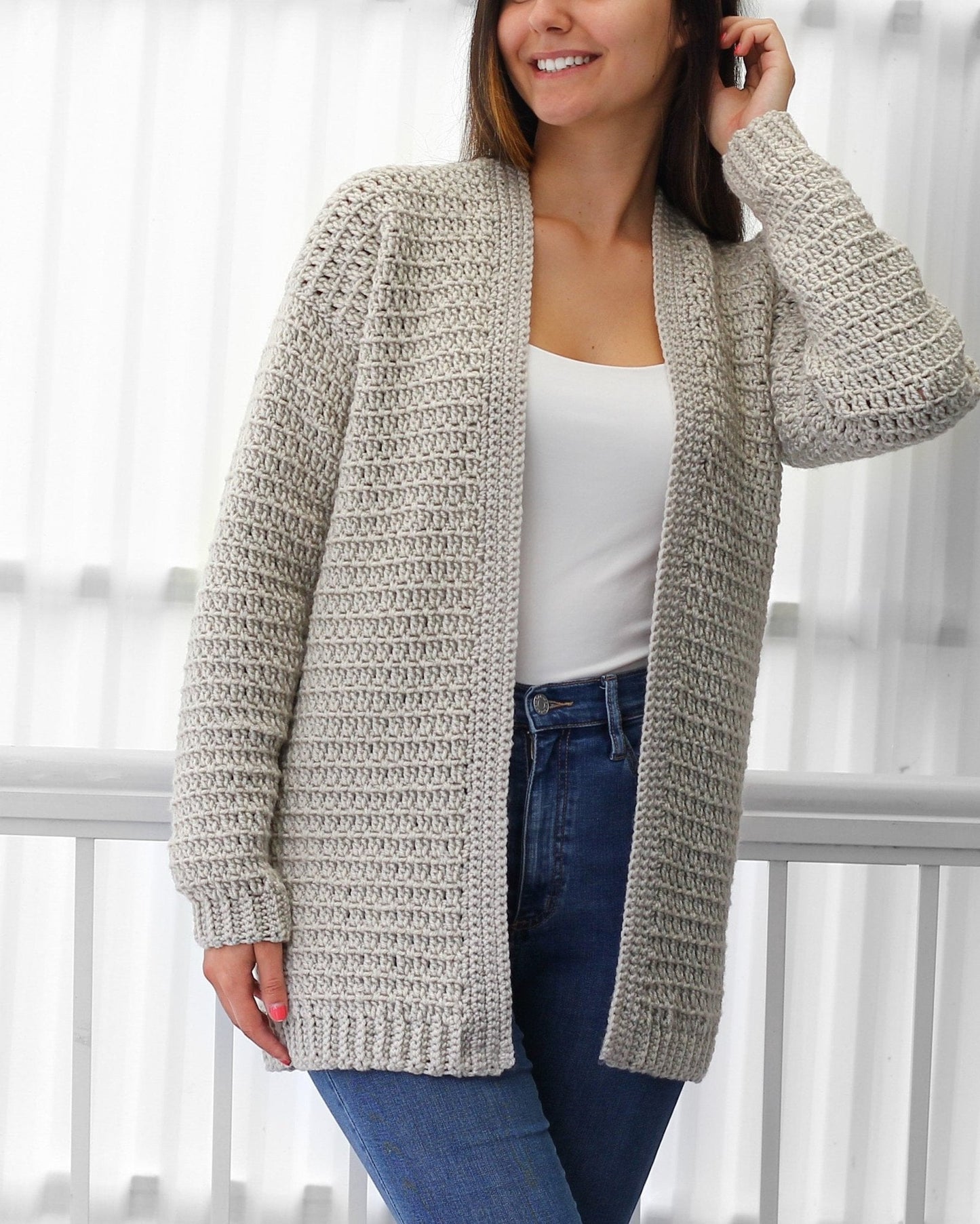 OLIVIA Cardigan Crochet Pattern | Relaxed Everyday Essential | PDF (XS–3XL) - Hakel Liebe