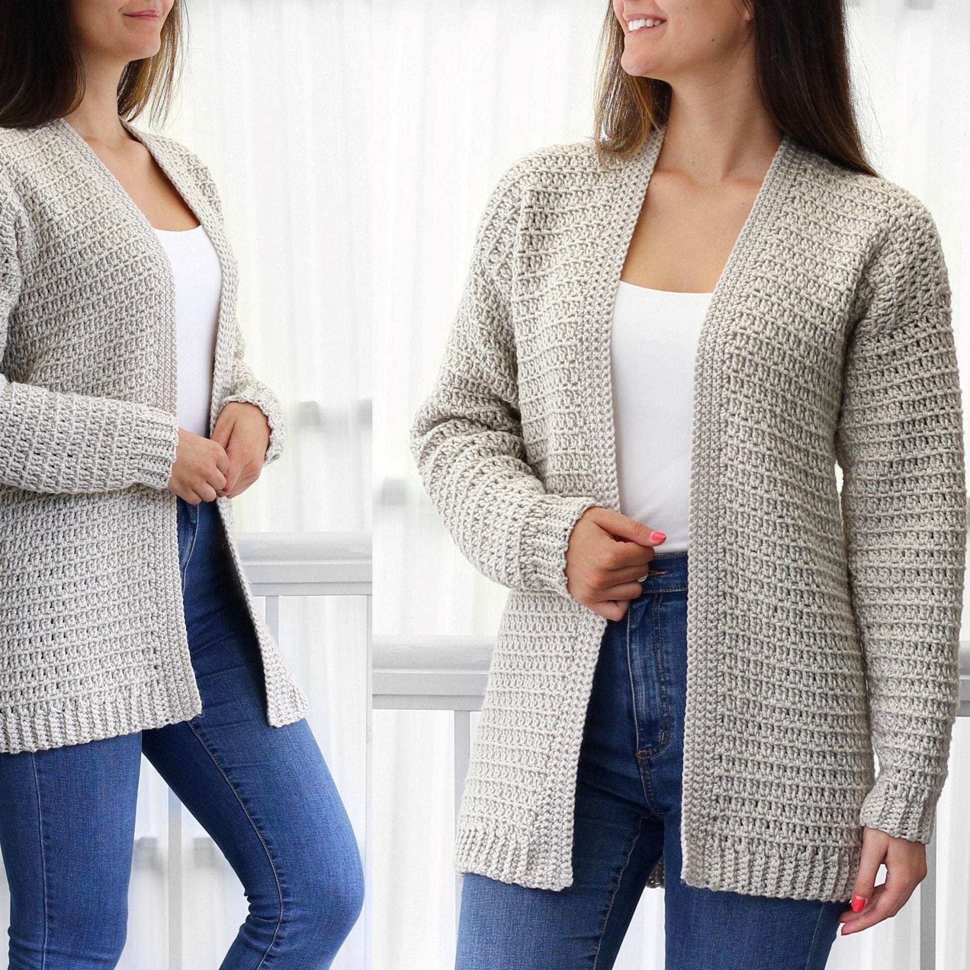 OLIVIA Cardigan Crochet Pattern | Relaxed Everyday Essential | PDF (XS–3XL) - Hakel Liebe