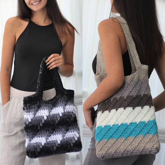 PARIS Handbag Crochet Pattern | Urban Boho Bag, Any Yarn Weight | PDF - Hakel Liebe