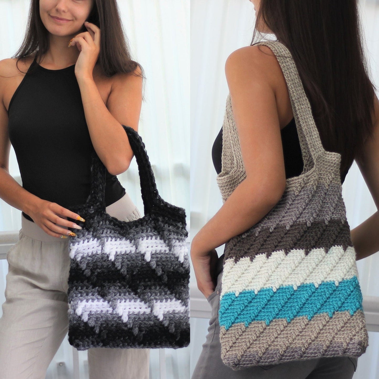PARIS Handbag Crochet Pattern | Urban Boho Bag, Any Yarn Weight | PDF - Hakel Liebe