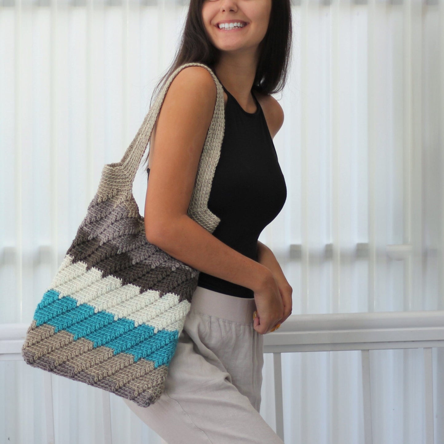 PARIS Handbag Crochet Pattern | Urban Boho Bag, Any Yarn Weight | PDF - Hakel Liebe