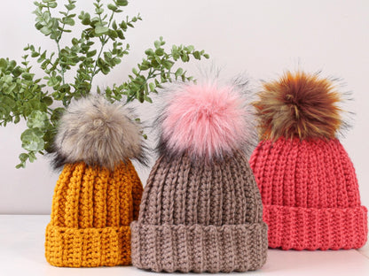 RILEY Chunky Beanie Crochet Pattern | Squishy Super Bulky Hat in 6 Sizes | PDF - Hakel Liebe