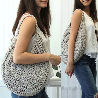 ROME Tote Crochet Pattern | Seamless Bag Worked in the Round | PDF - Hakel Liebe