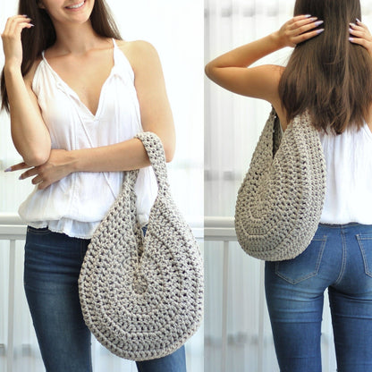 ROME Tote Crochet Pattern | Seamless Bag Worked in the Round | PDF - Hakel Liebe