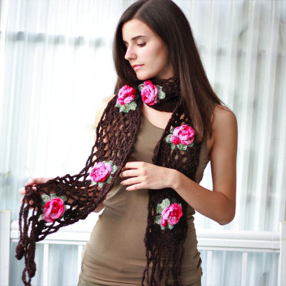 ROSE Lace Shawl Crochet Pattern | Size-Flexible Triangle Wrap | PDF - Hakel Liebe