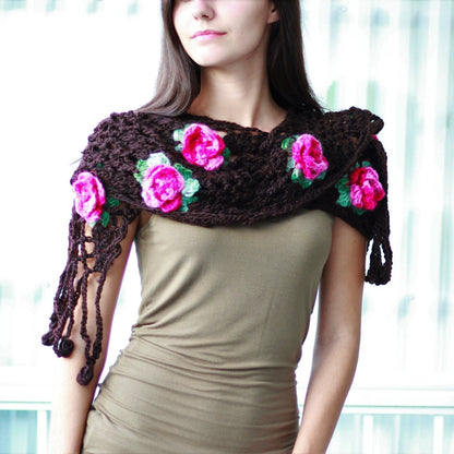 ROSE Lace Shawl Crochet Pattern | Size-Flexible Triangle Wrap | PDF - Hakel Liebe