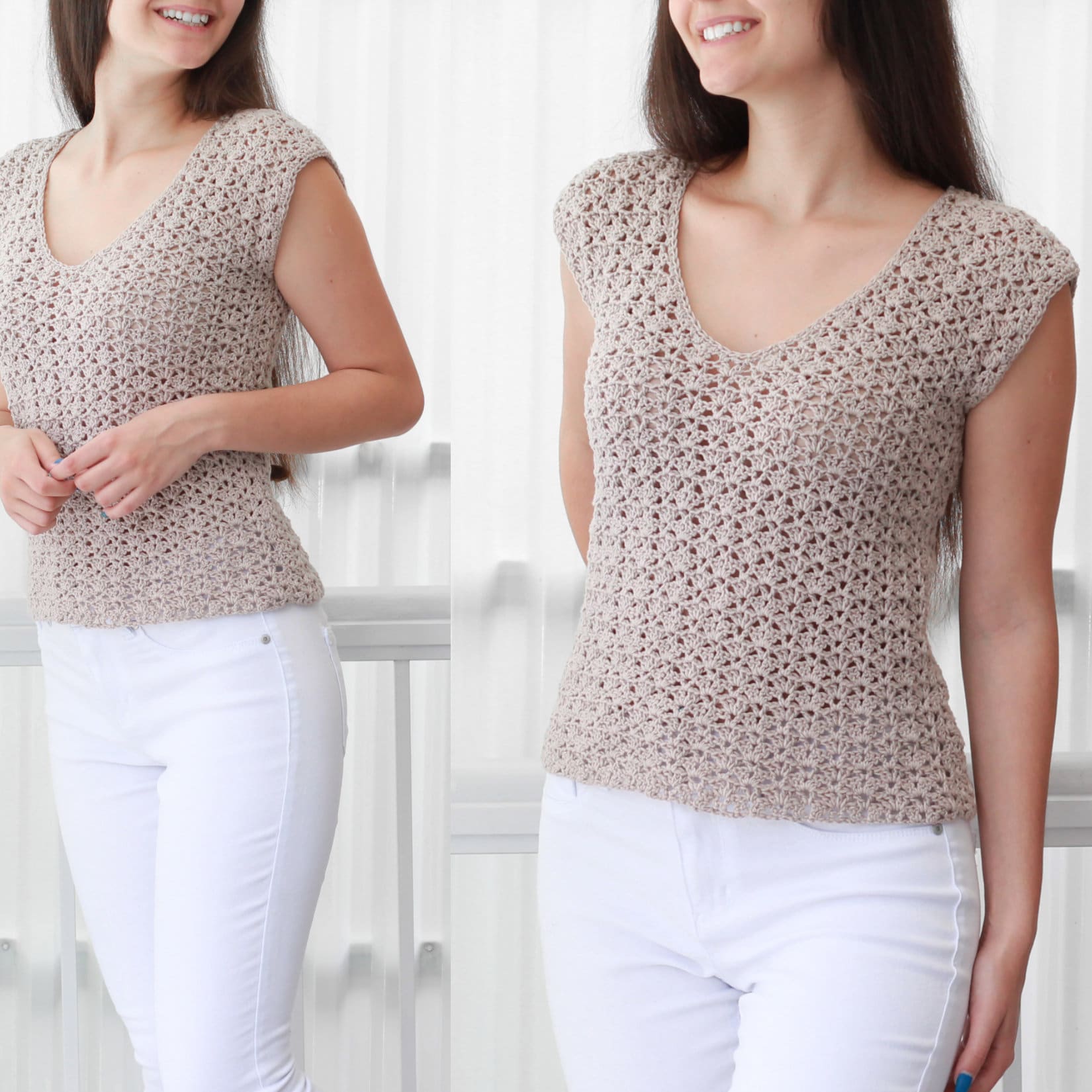SOPHIA Lace Top Crochet Pattern | Delicate Summer Blouse | PDF (XS–2XL) - Hakel Liebe
