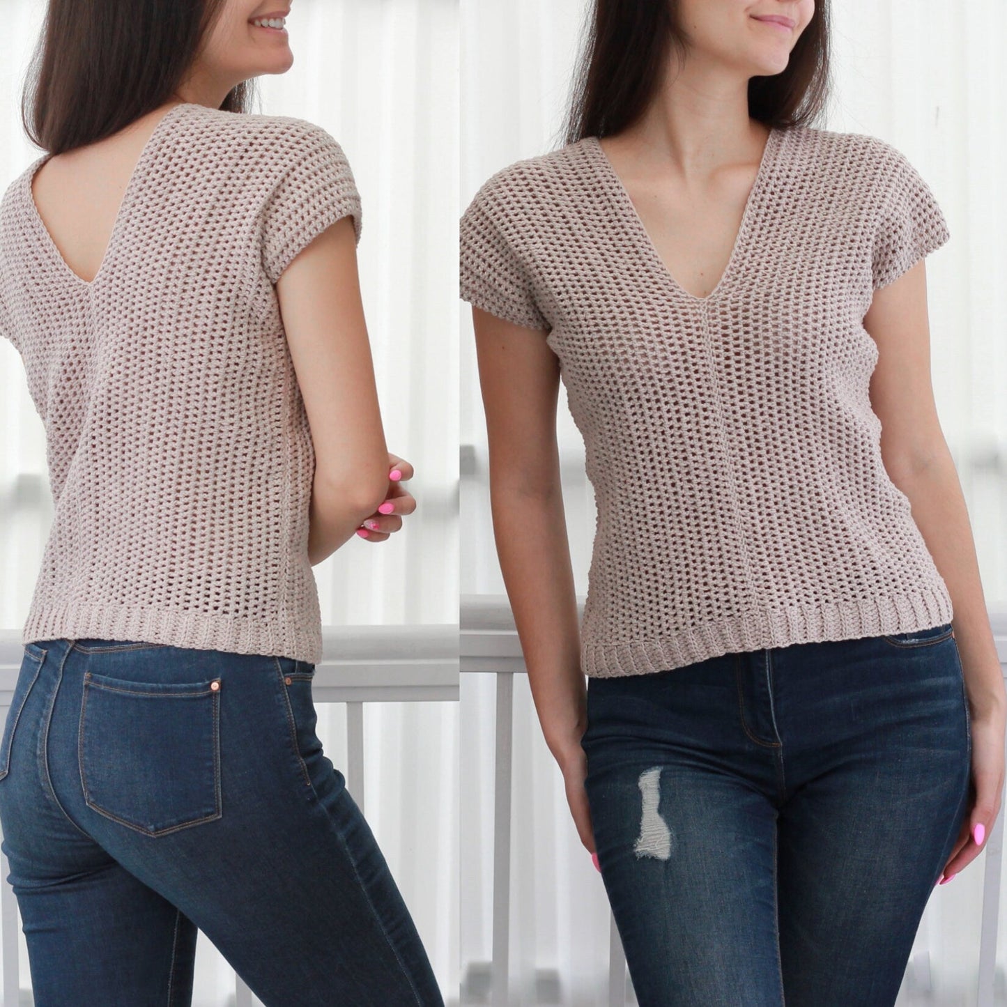 STELLA Crop Top Crochet Pattern | Flattering Boho Tank | PDF (XS–2XL) - Hakel Liebe