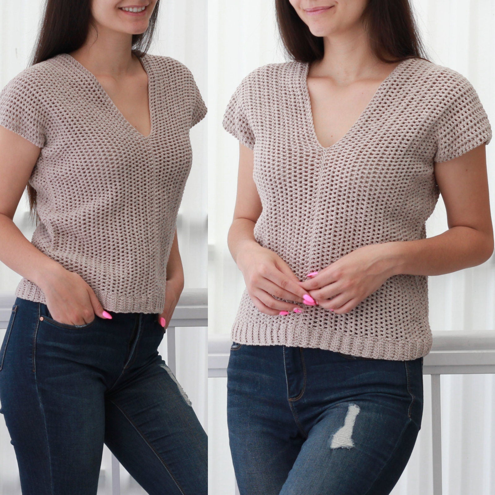 STELLA Crop Top Crochet Pattern | Flattering Boho Tank | PDF (XS–2XL) - Hakel Liebe