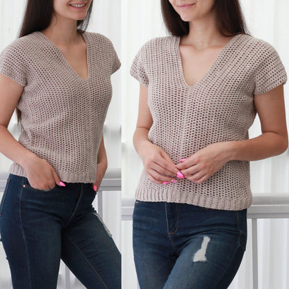 STELLA Crop Top Crochet Pattern | Flattering Boho Tank | PDF (XS–2XL) - Hakel Liebe