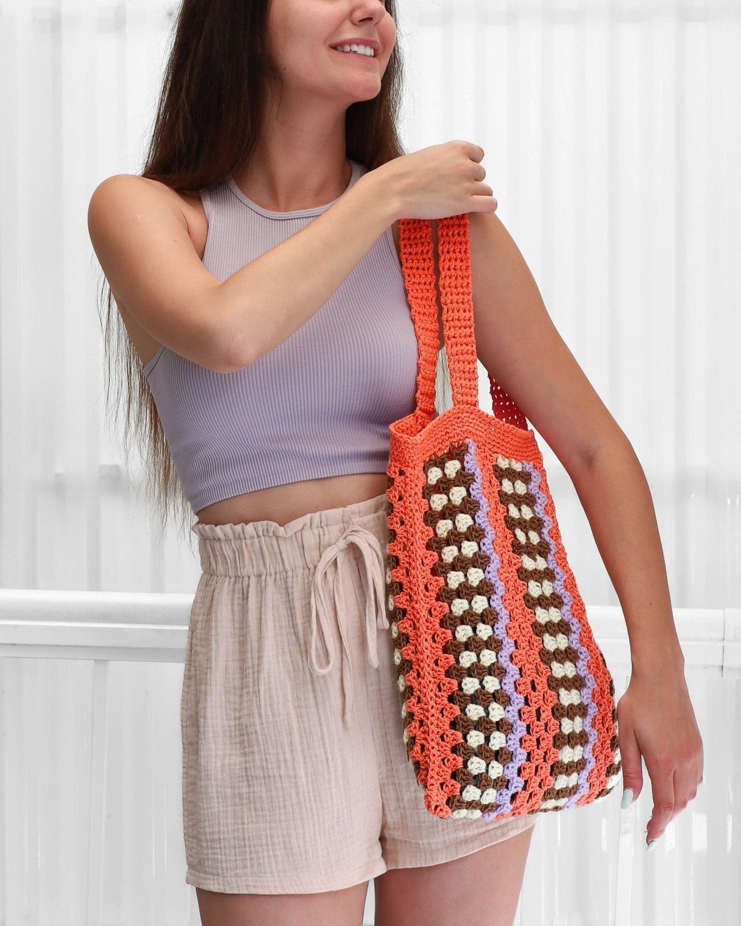 TAYLOR Granny Bag Crochet Pattern | Iconic Color-Sequence Tote | PDF - Hakel Liebe