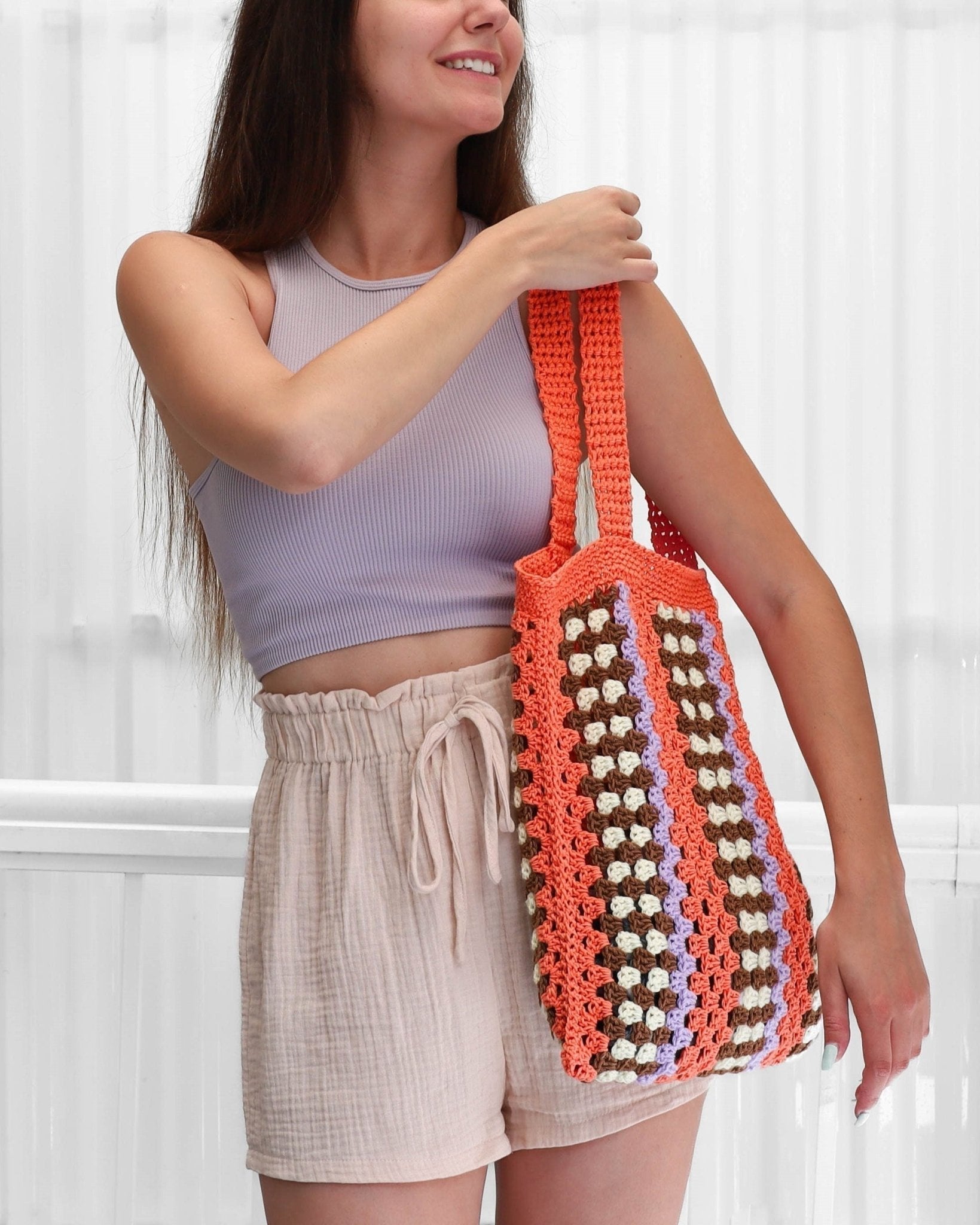 TAYLOR Granny Bag Crochet Pattern | Iconic Color-Sequence Tote | PDF - Hakel Liebe