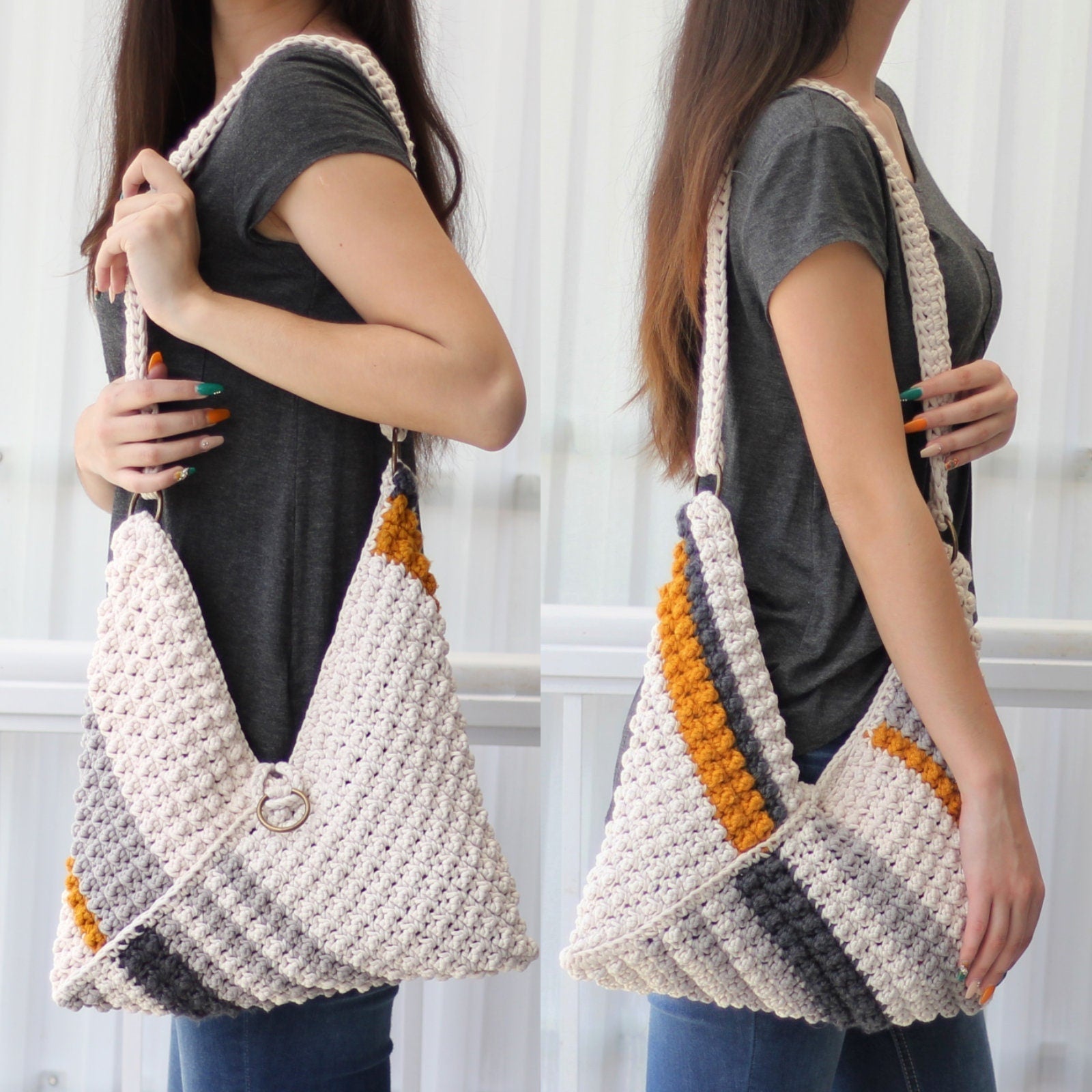 VEGAS Bag Crochet Pattern | Bubble-Texture Bag in 6 Sizes | PDF - Hakel Liebe