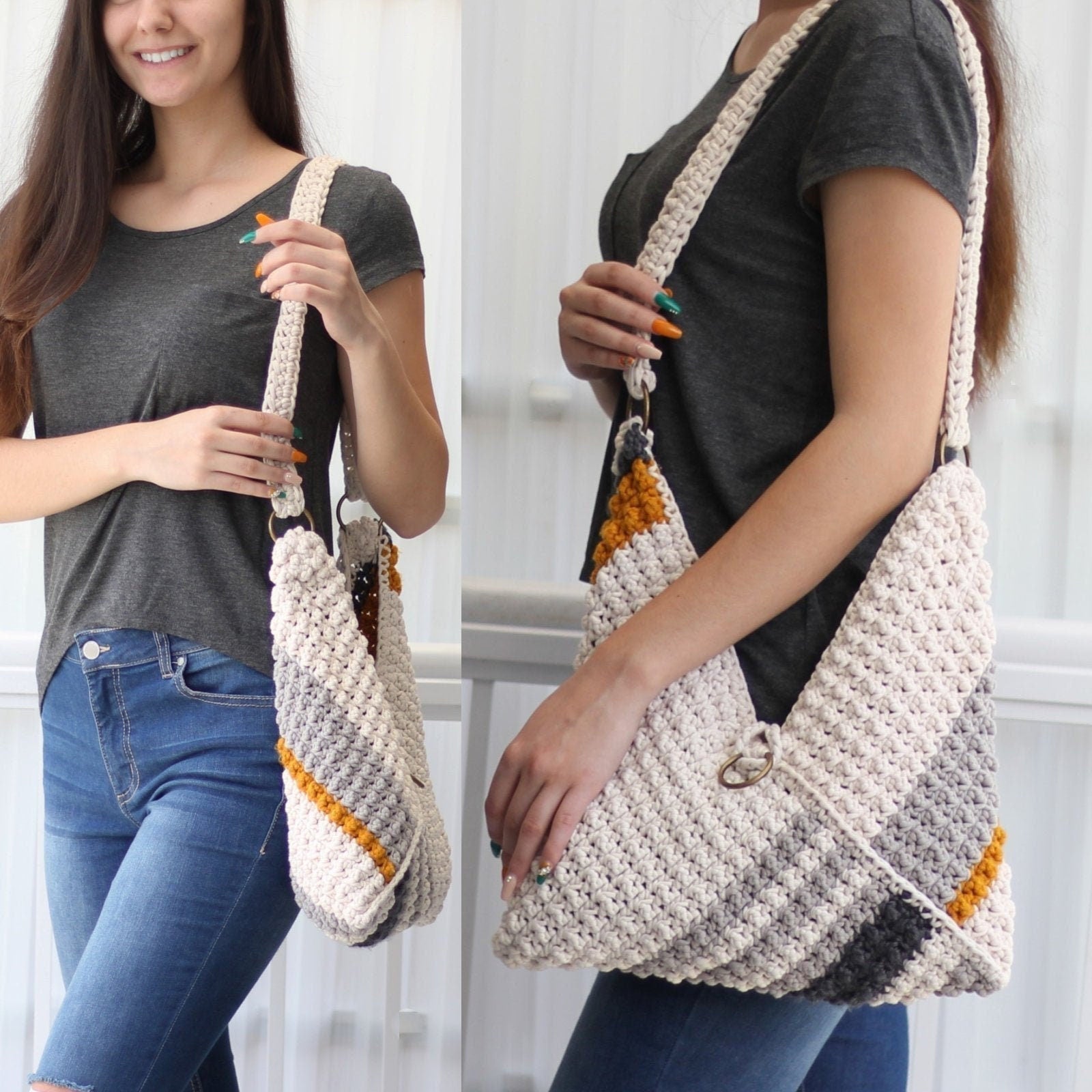 VEGAS Bag Crochet Pattern | Bubble-Texture Bag in 6 Sizes | PDF - Hakel Liebe