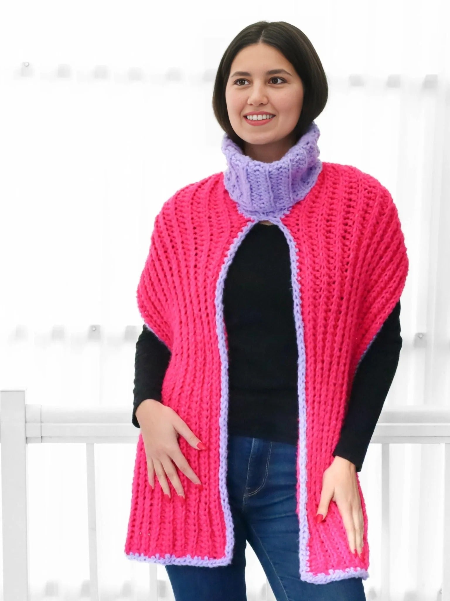 VICTORIA Turtleneck Scarf Crochet Pattern | Scarf, Hood & Cowl in One | PDF (Kids–Adult) - Hakel Liebe