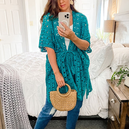 CROCHET PATTERN & VIDEO / Pdf digital download, Crochet Beach Coverup , Crochet Lace Cardigan, sizes xs-5x, beachwear, crochet lace, kimono