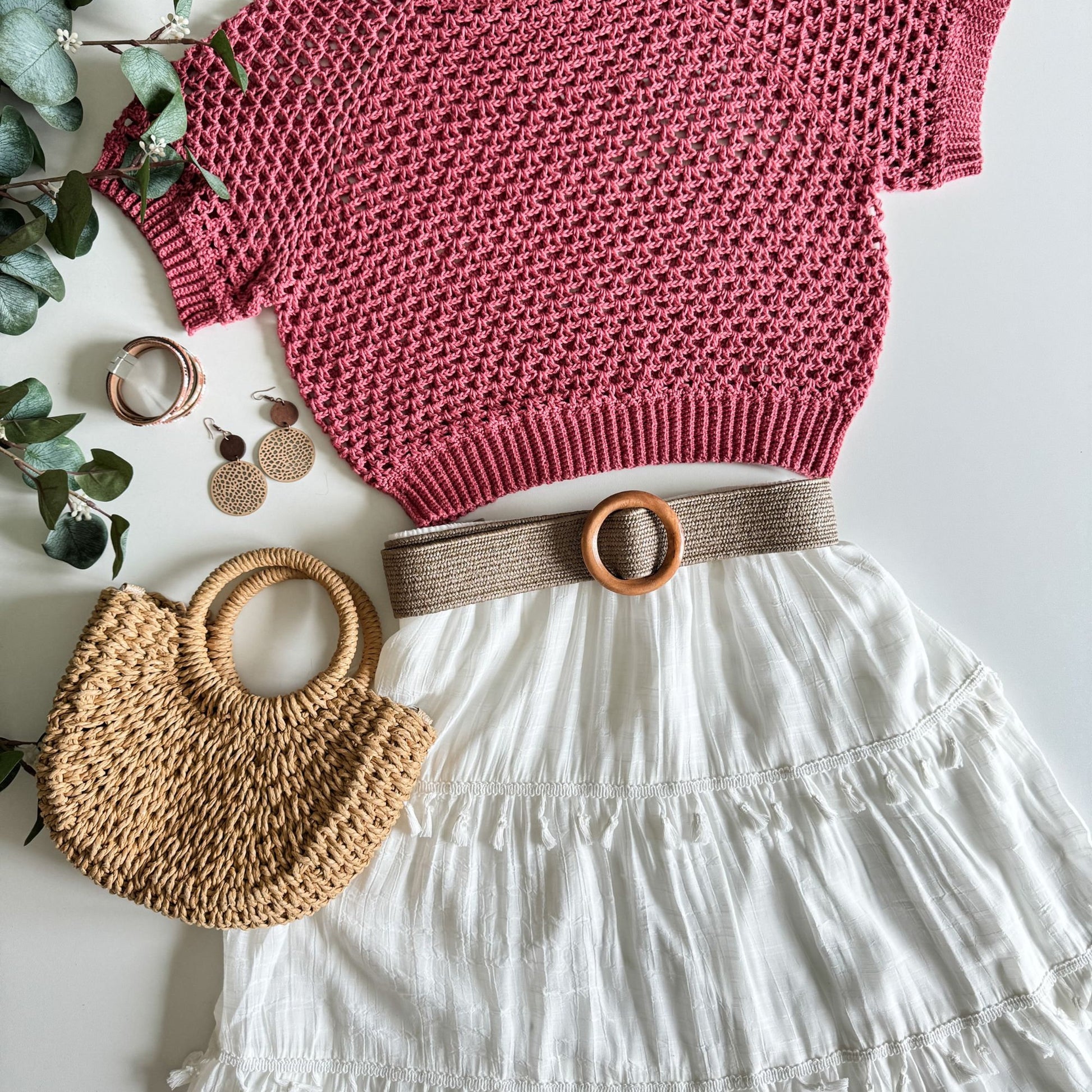 CROCHET PATTERN & VIDEO/ V-Stitch Crewneck Top, Crochet Pullover Pattern, Crochet Crewneck Pattern, Crochet Top-down Pattern, Sizes Xs-5X