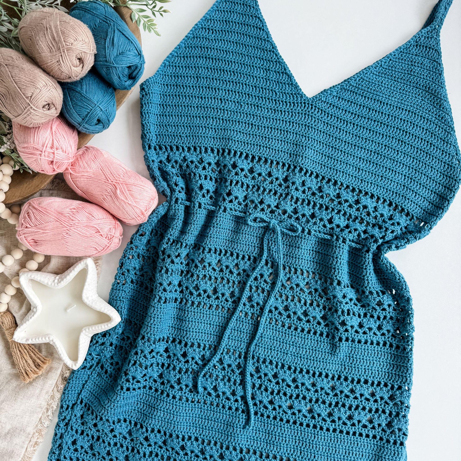 CROCHET PATTERN & VIDEO/ Caribbean Cocktail Coverup Pattern, Crochet Beach Coverup, Women's Summer Crochet Pattern, Sizes Xs-5X, Pdf Pattern