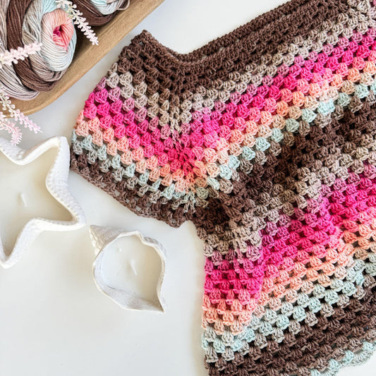 CROCHET PATTERN & VIDEO/ Old Town Tee, Granny Stitch T-Shirt, Top-Down Crochet Pattern, Sizes Xs-5X, Quick crochet project, Women's Crochet