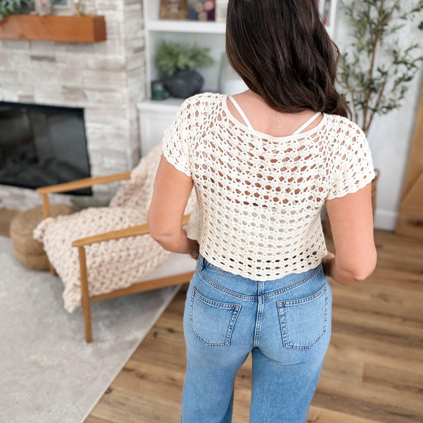 CROCHET PATTERN & VIDEO/ Solea Shell Stitch Cardigan Pattern, Summer Cardigan, Top-Down Cardigan, Xs-5X, Seamless, Pdf